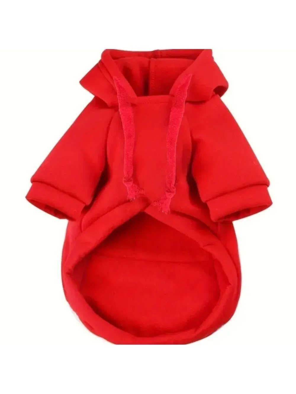 Small Dog Hoodie Sweatshirt, Size L Red or Blue